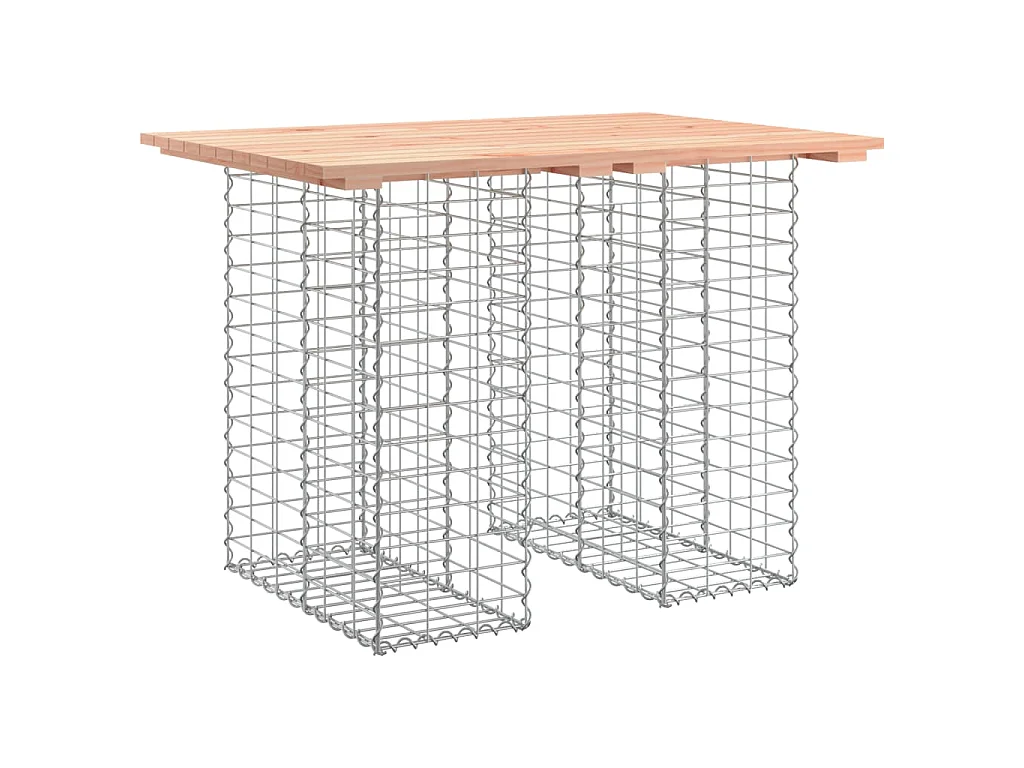 Tavolo da giardino in gabbione design 100x70x72 cm in legno massello Douglas