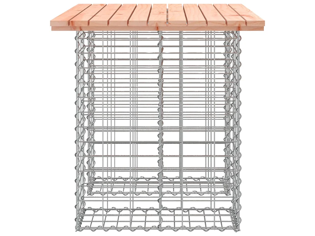 Tavolo da giardino in gabbione design 100x70x72 cm in legno massello Douglas