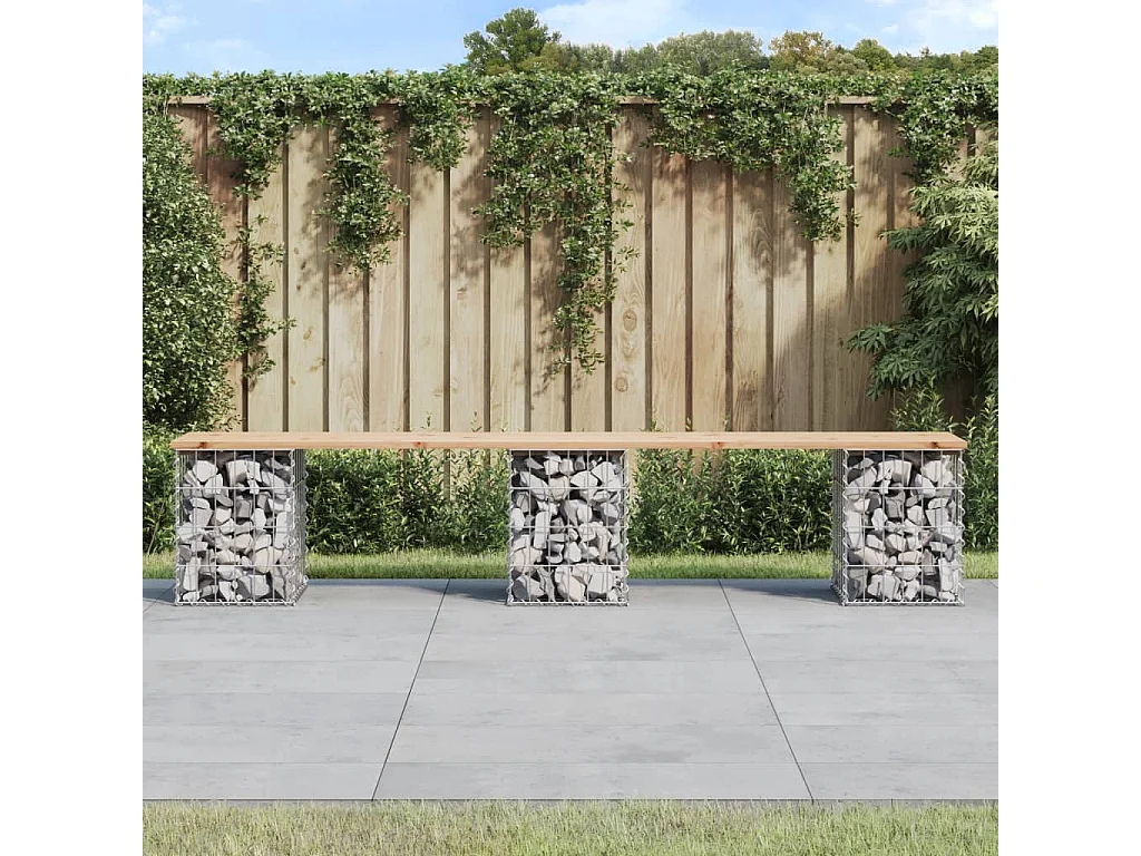 Tuinbank Schanskorfontwerp 203x31x42 cm massief grenenhout