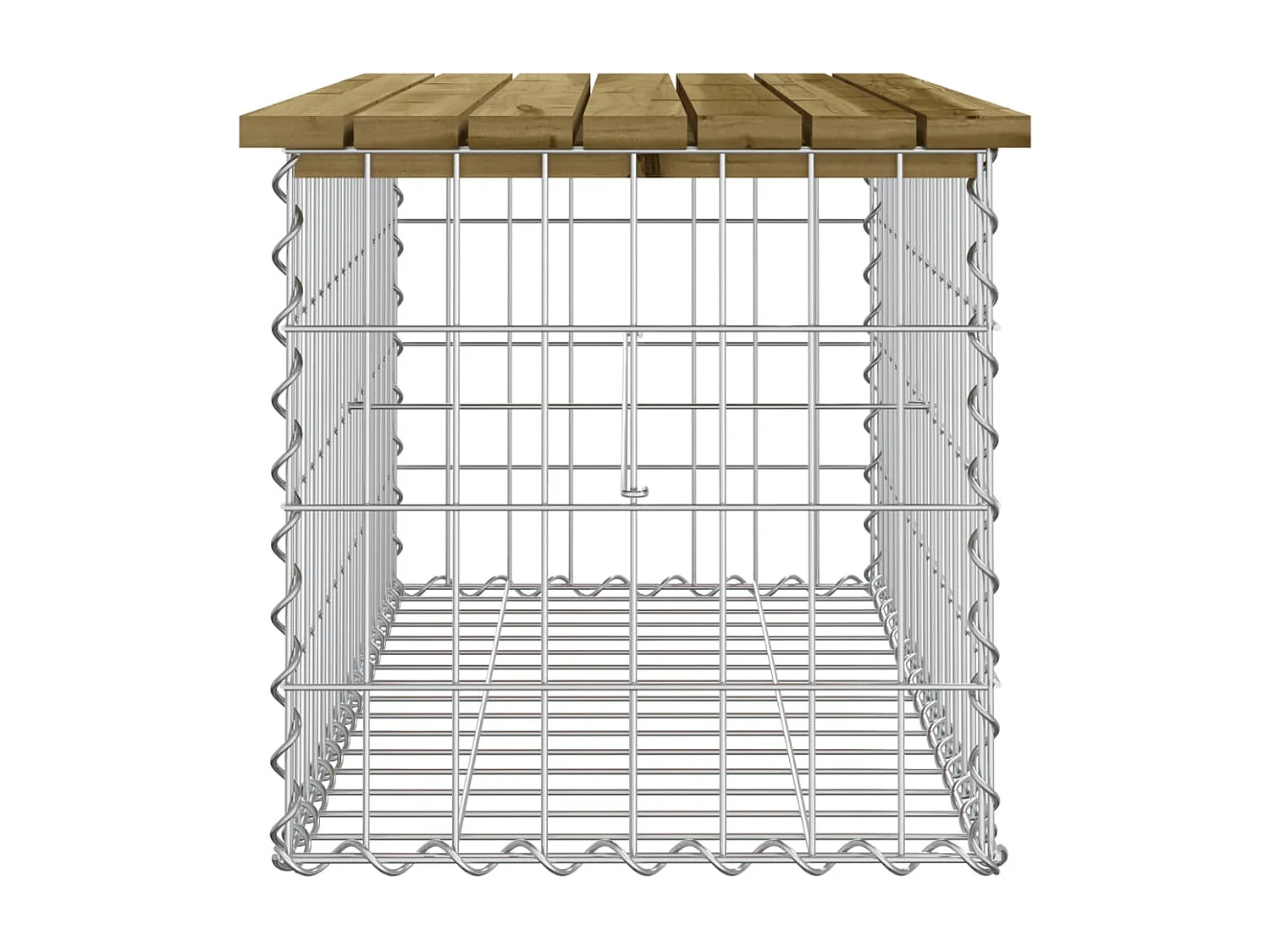 Banc de jardin design gabion 83x44x42 cm bois de pin imprégné