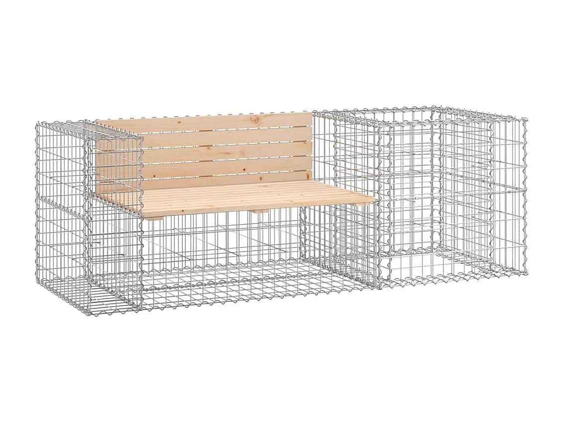 Tuinbank met schanskorf massief grenenhout