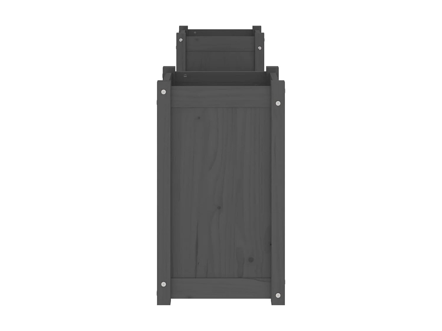 Banc avec jardinières gris 180x36x63 cm bois massif de pin