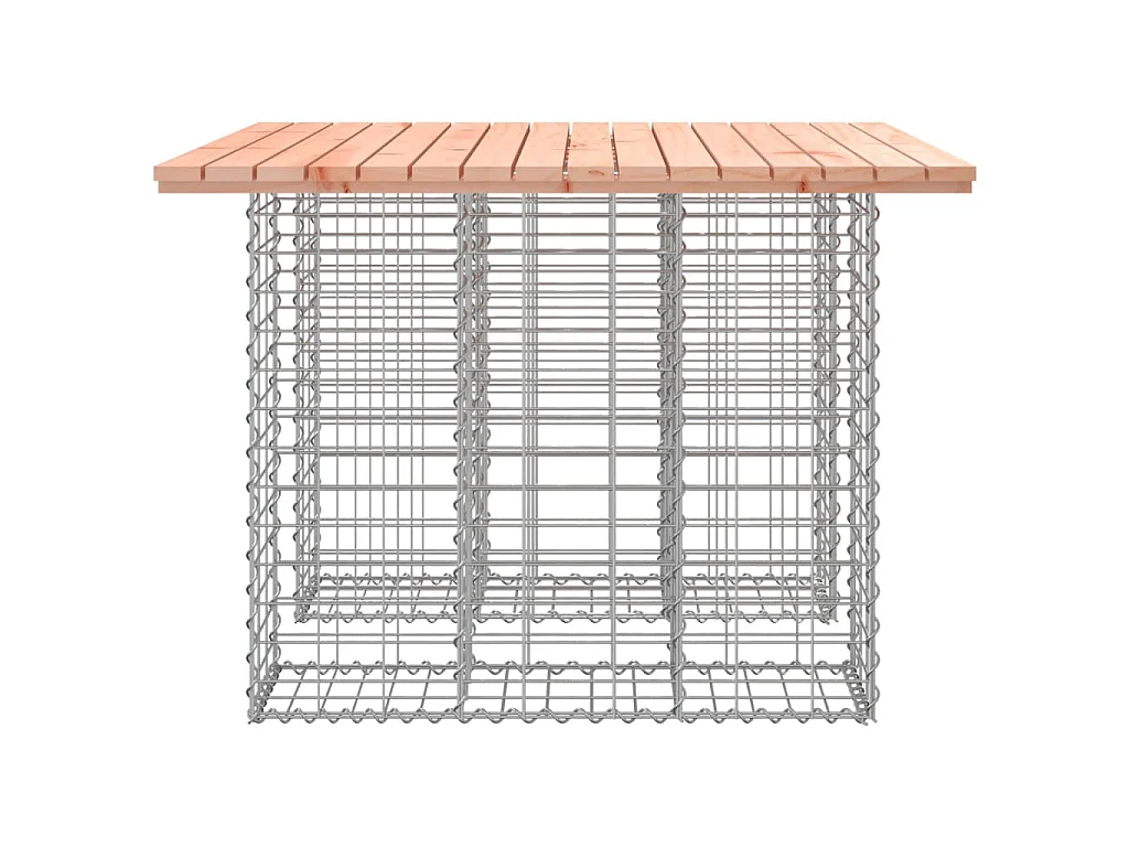 Tavolo da giardino in gabbione design 100x102x72 cm in legno massello Douglas