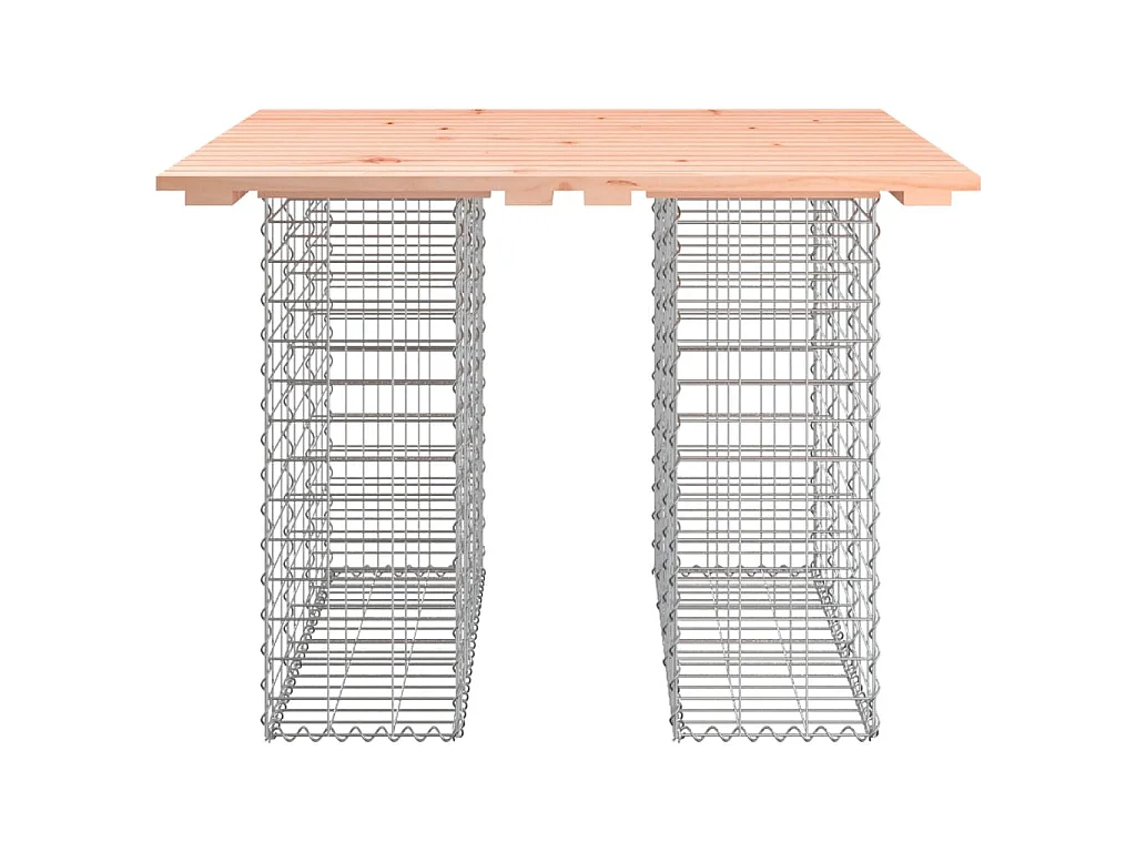 Tavolo da giardino in gabbione design 100x102x72 cm in legno massello Douglas