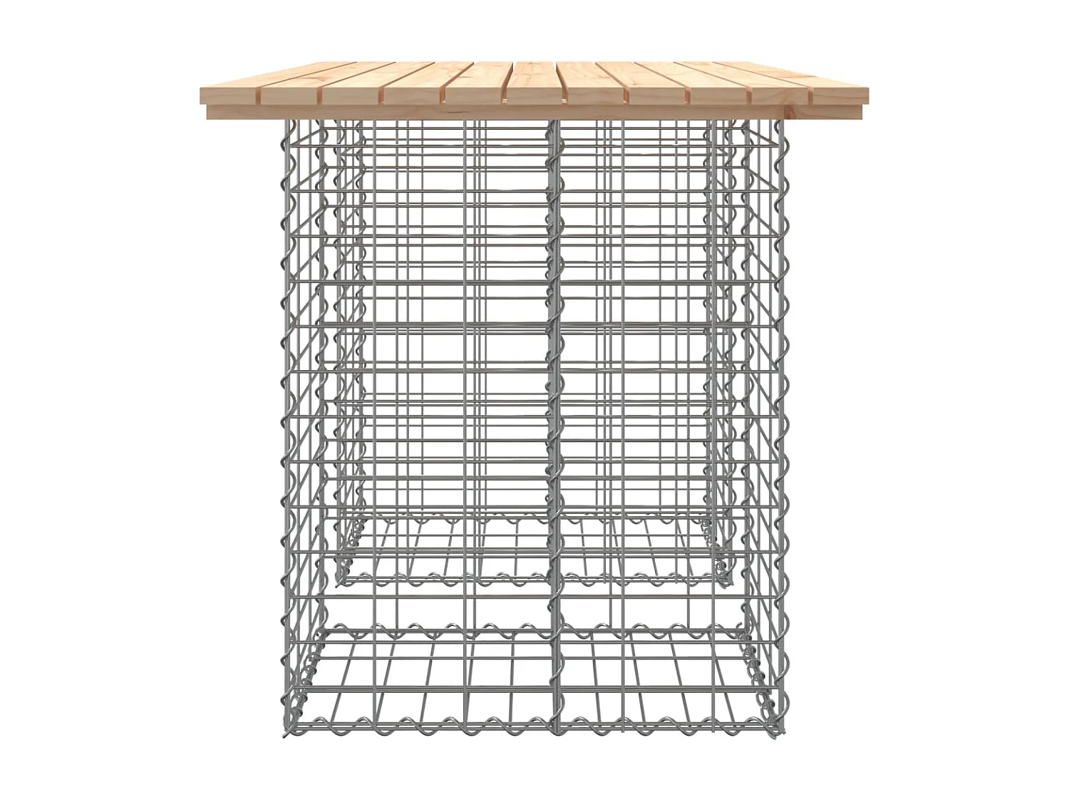Table de jardin Gabion Design 100x70x72 cm Bois massif Pin