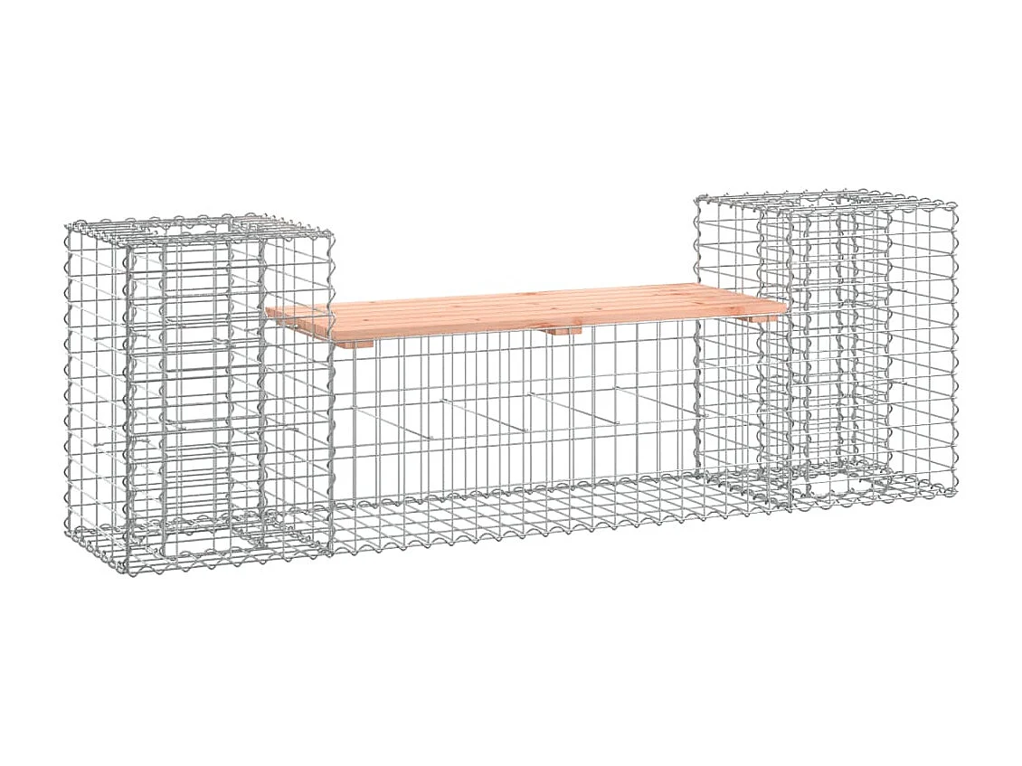Banc de jardin design gabion 183x41x60,5 cm bois massif douglas