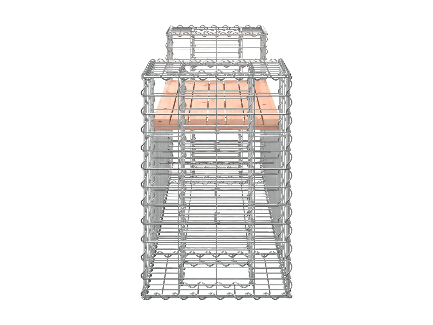 Banc de jardin design gabion 183x41x60,5 cm bois massif douglas