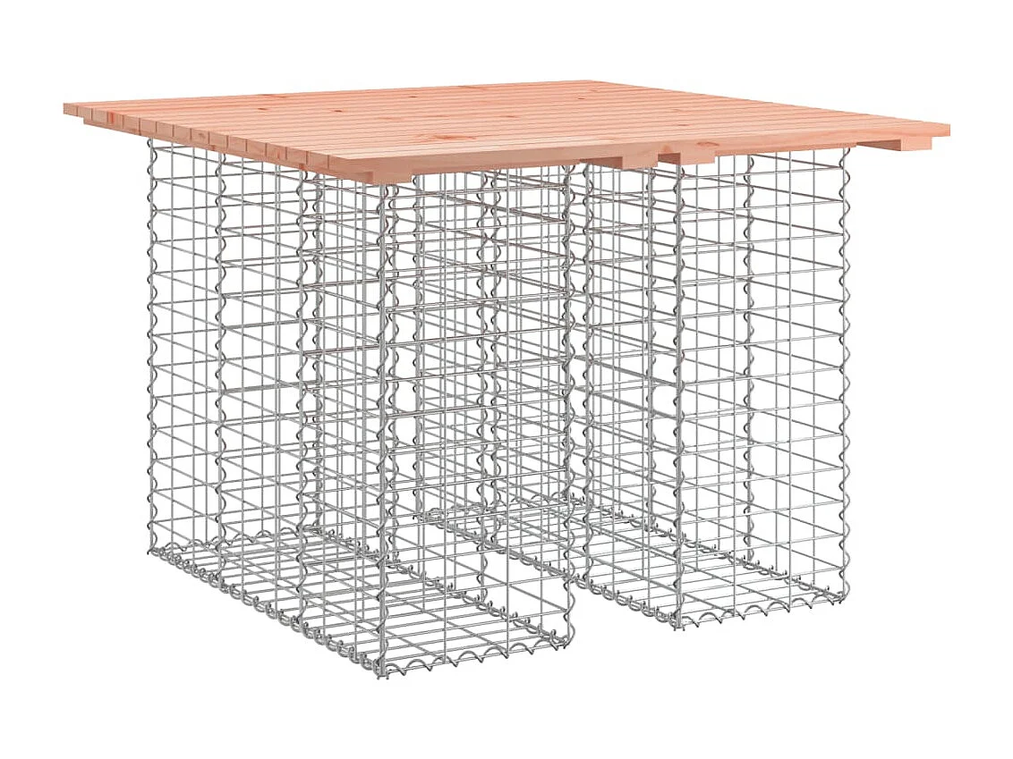 Panca da Giardino Design Gabbione 100x102x72cm Massello Douglas