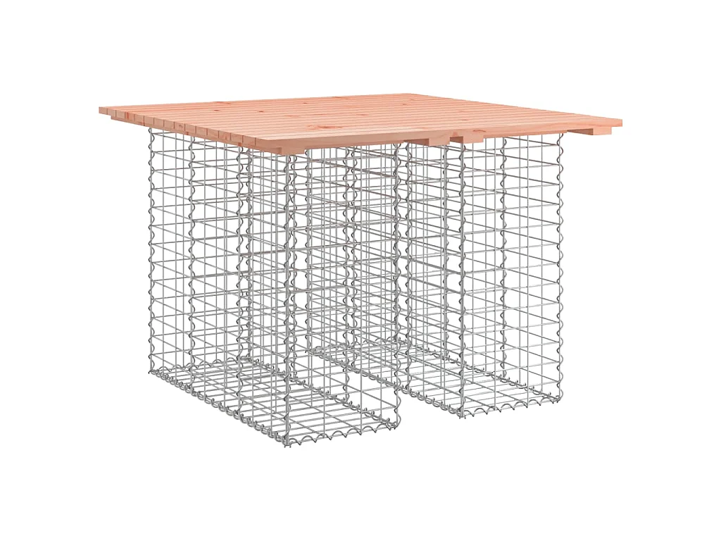 Tavolo da giardino in gabbione design 100x102x72 cm in legno massello Douglas