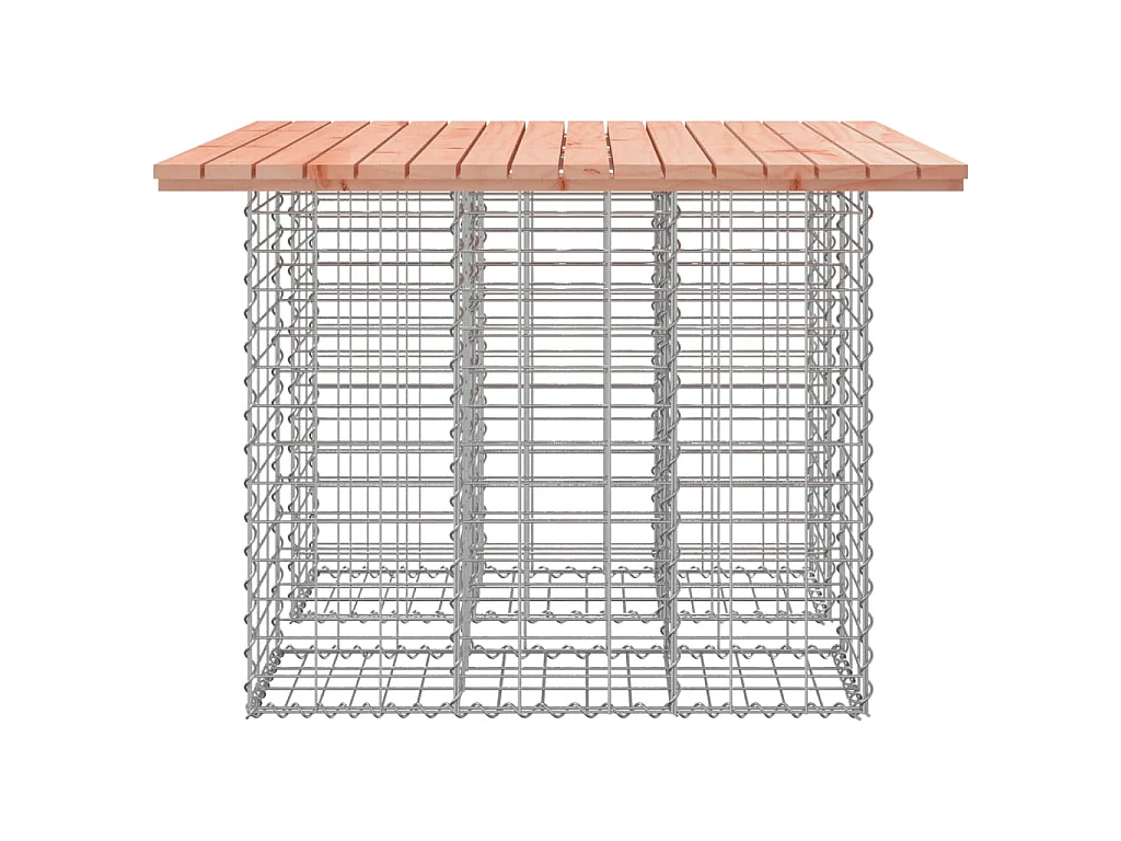 Tavolo da giardino in gabbione design 100x102x72 cm in legno massello Douglas