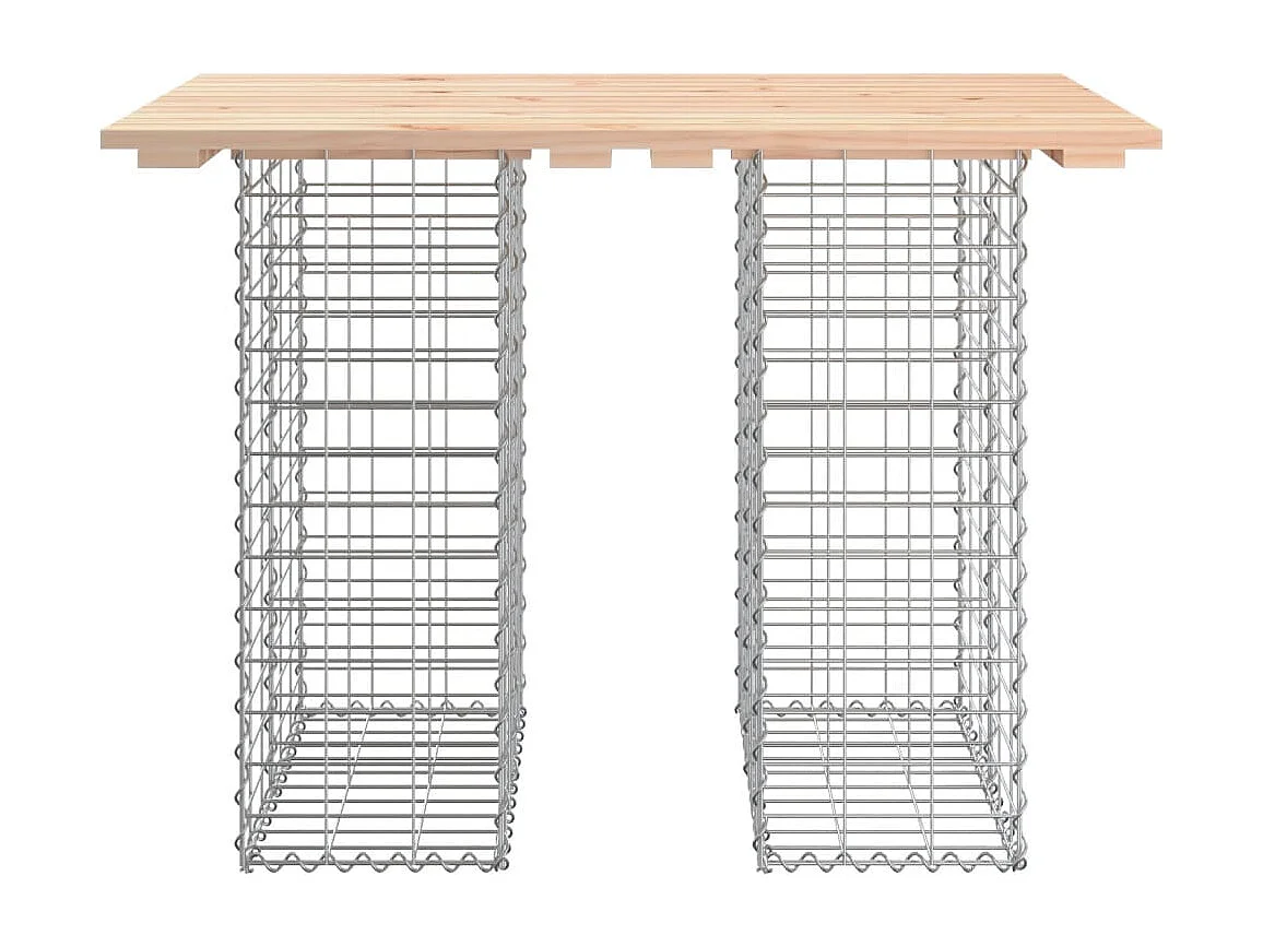 Table de jardin Gabion Design 100x70x72 cm Bois massif Pin