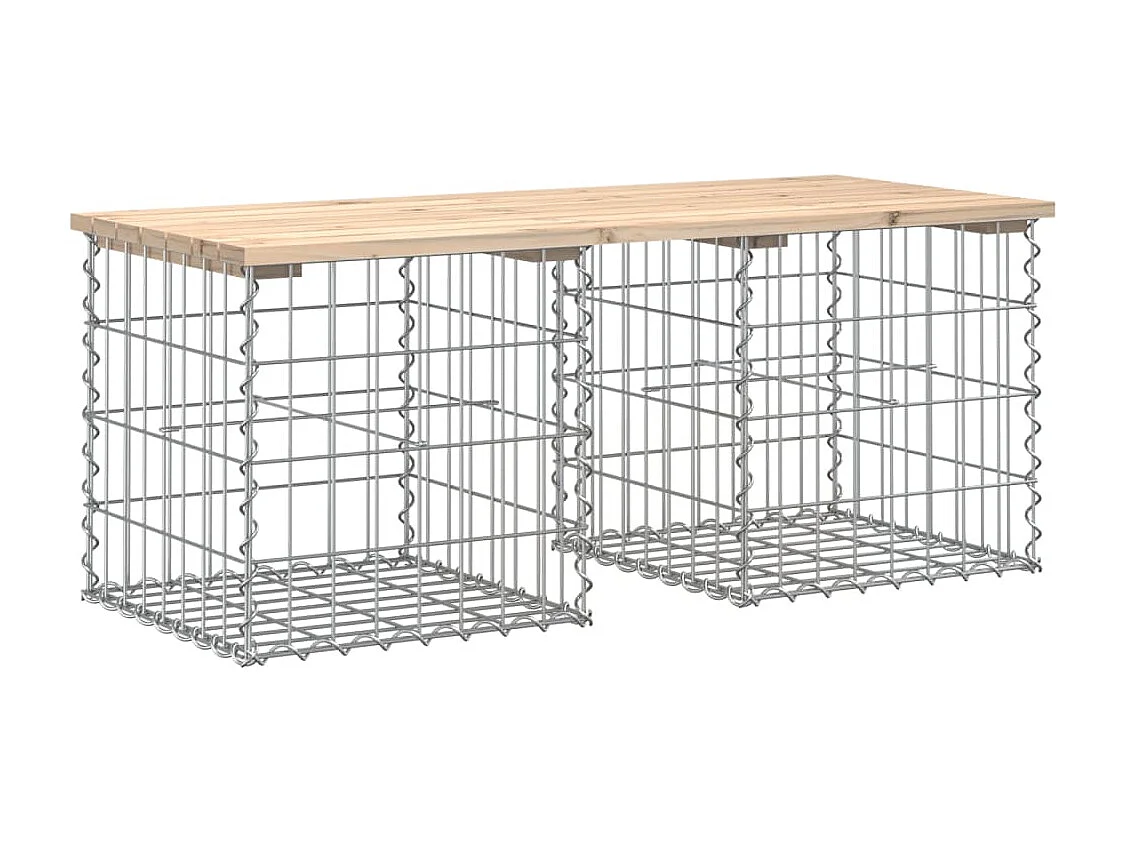 Banc de jardin design de gabion 103x44x42 cm bois massif de pin