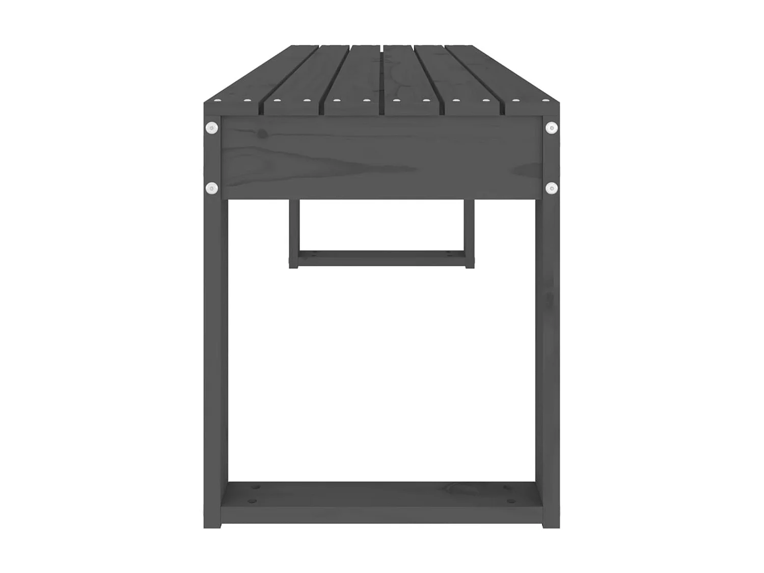 Gartenbank Grau 110x38x45 cm Massivholz Kiefer