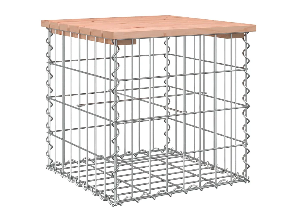 Banc de jardin design gabion 43x44x42 cm bois massif de douglas