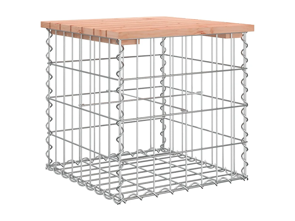 Banc de jardin design gabion 43x44x42 cm bois massif de douglas