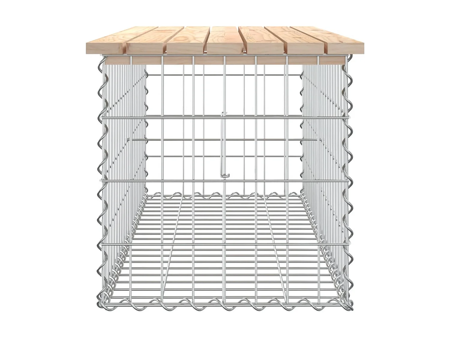 Banc de jardin design de gabion 103x44x42 cm bois massif de pin