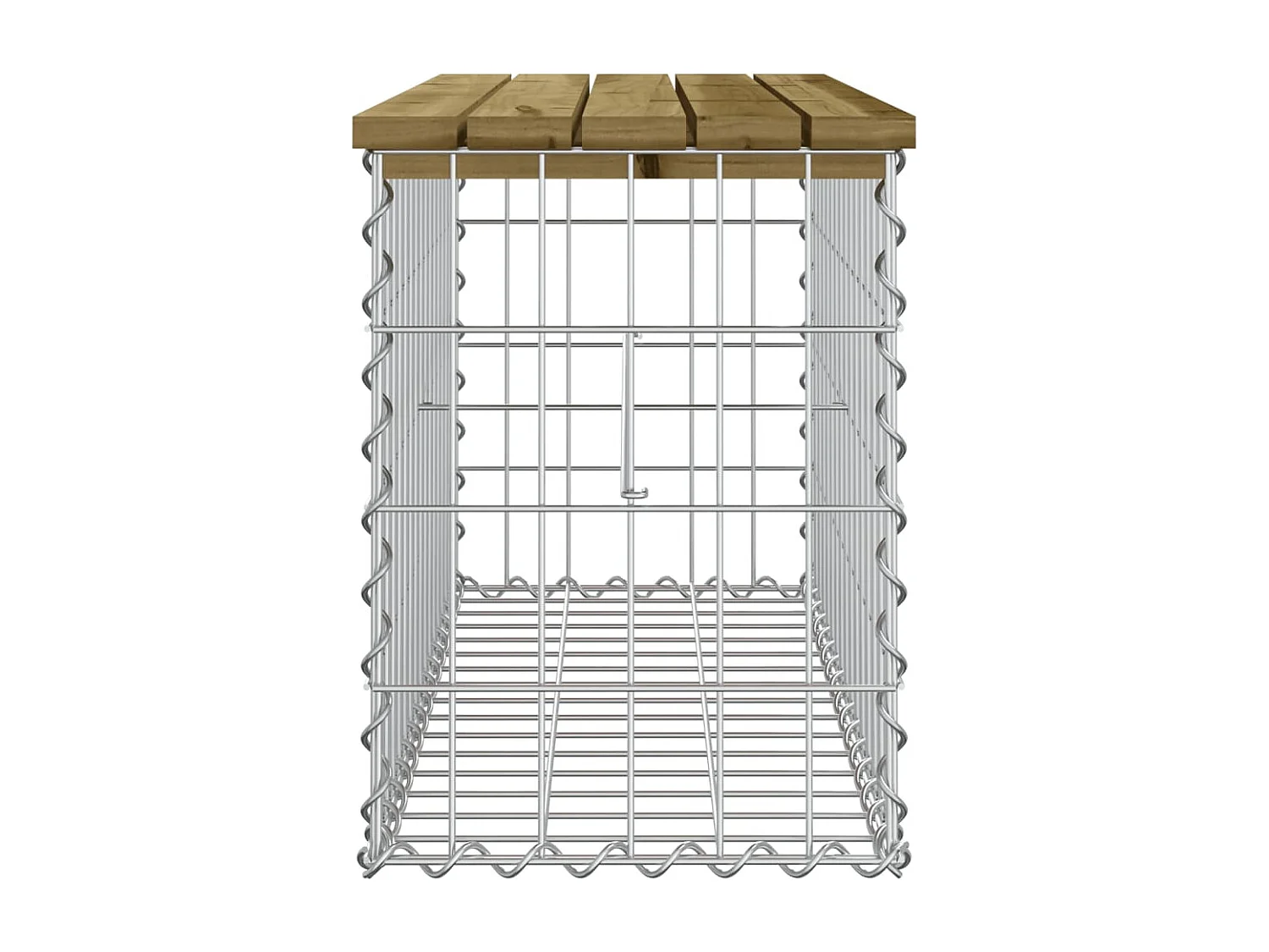 Banc de jardin design gabion 83x31,5x42 cm bois de pin imprégné