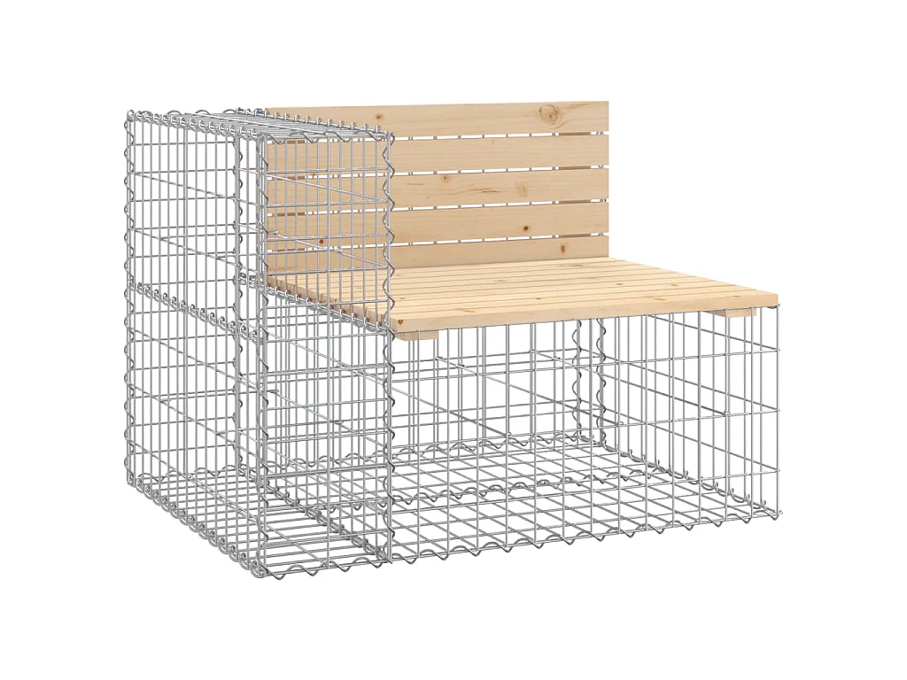 Tuinbank schanskorfontwerp 92x71x65,5 cm massief grenenhout