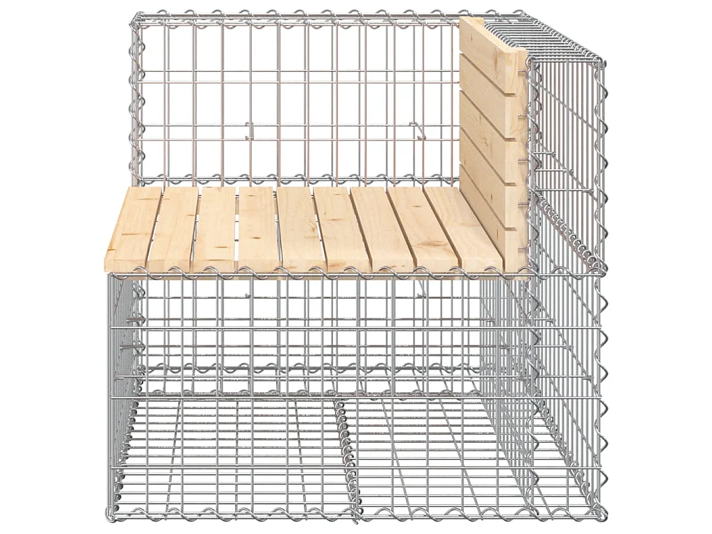 Tuinbank schanskorfontwerp 92x71x65,5 cm massief grenenhout