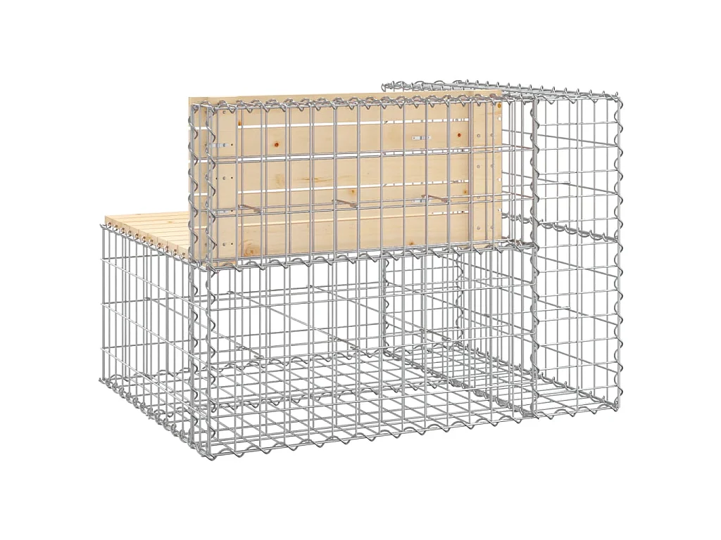 Tuinbank schanskorfontwerp 92x71x65,5 cm massief grenenhout