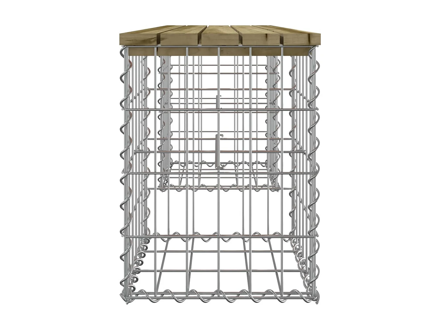 Banc de jardin design gabion 103x31x42 cm bois de pin imprégné