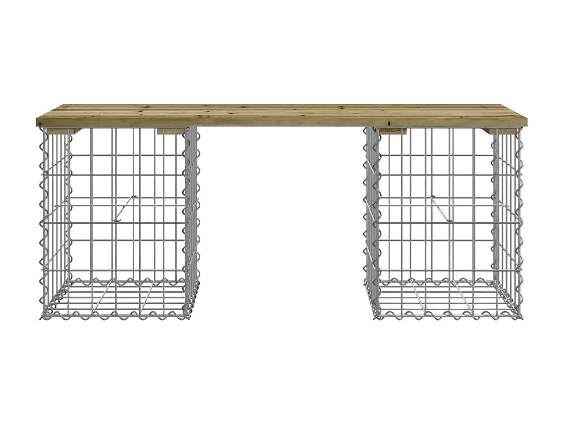 Banc de jardin design gabion 103x31x42 cm bois de pin imprégné