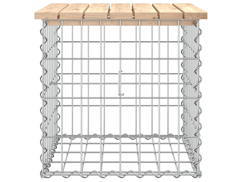 Panca Giardino Design Gabbione 43x44x42 cm Legno Massello Pino
