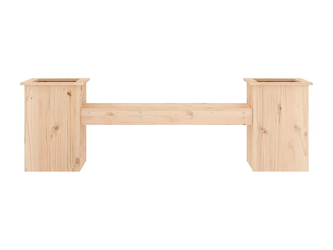 Bankje met plantenbakken 184,5x39,5x56,5 cm grenenhout