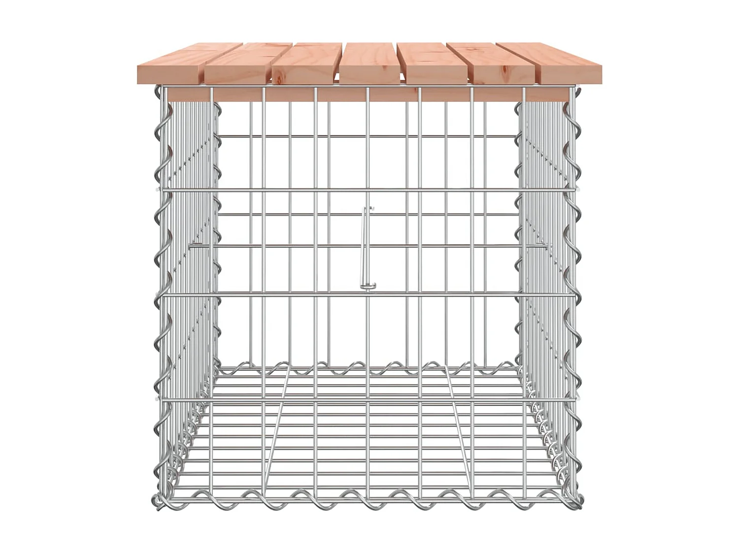 Banc de jardin design gabion 63x44x42 cm bois massif de douglas
