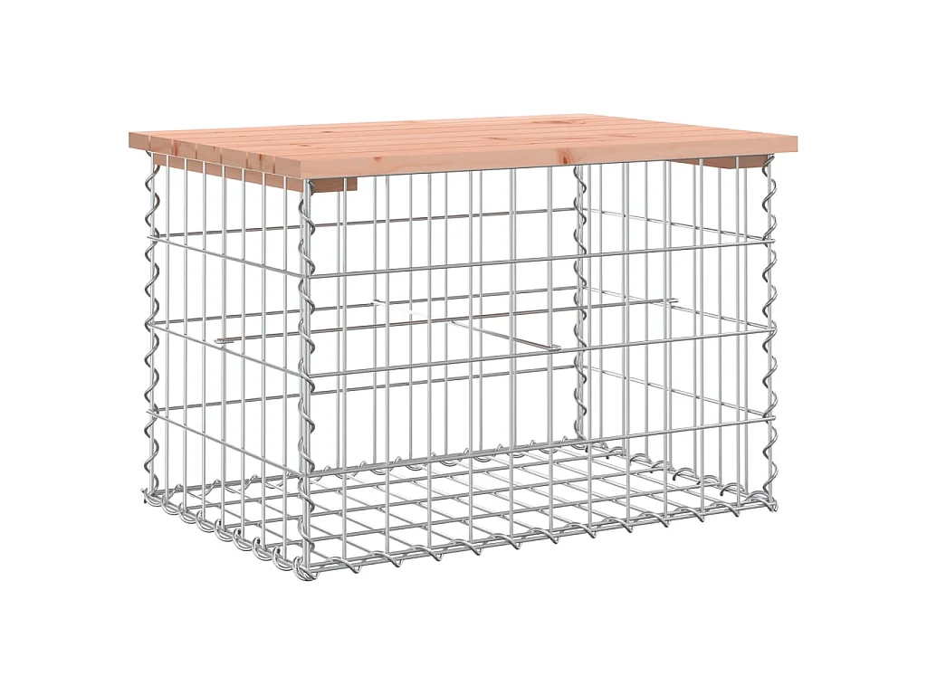 Banc de jardin design gabion 63x44x42 cm bois massif de douglas