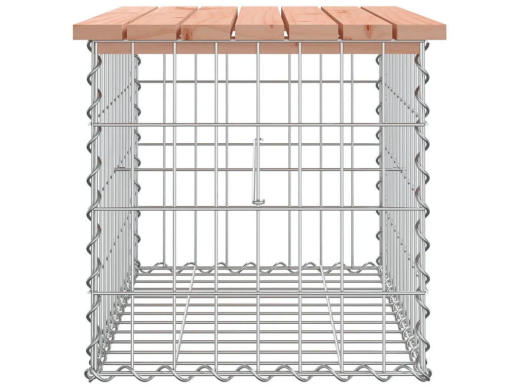 Banc de jardin design gabion 63x44x42 cm bois massif de douglas