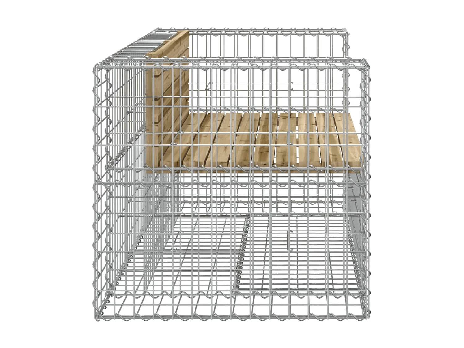 Panca da Giardino Design Gabbione 143x71x65,5cm Pino Impregnato