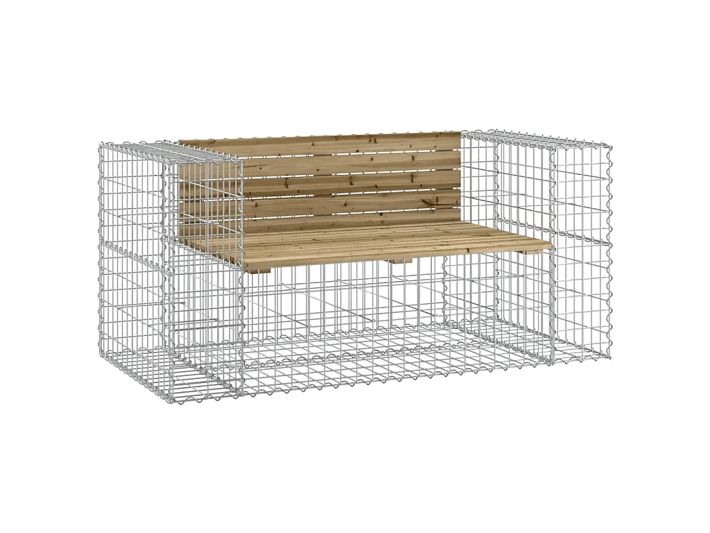 Tuinbank schanskorfontwerp 143x71x65,5 cm geïmpregneerd hout