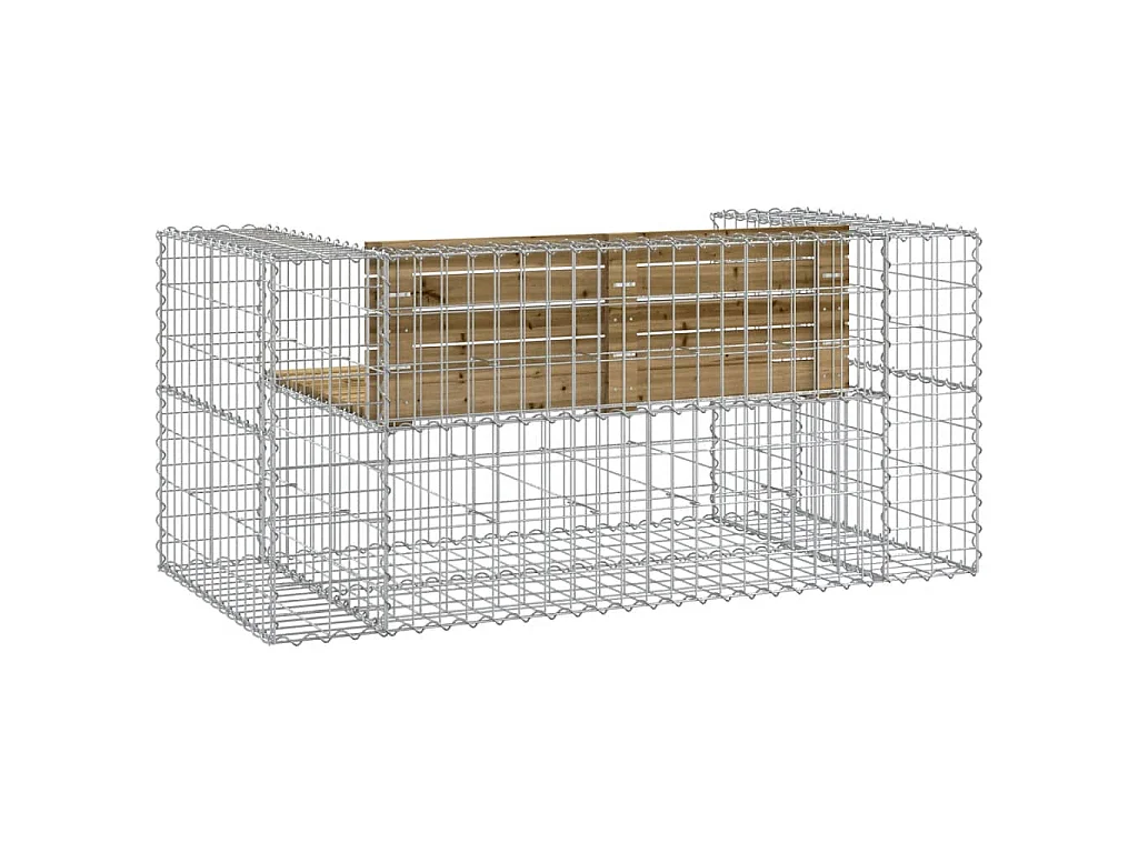 Tuinbank schanskorfontwerp 143x71x65,5 cm geïmpregneerd hout
