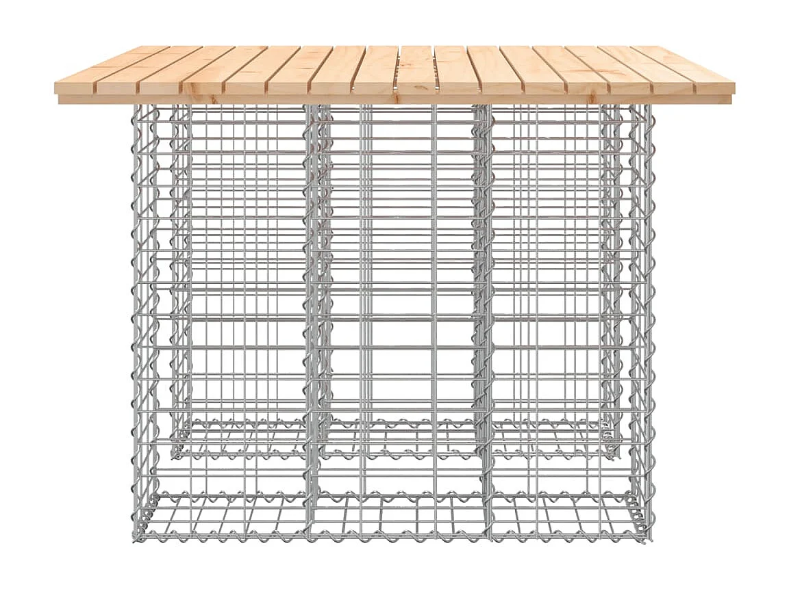 Table de jardin Gabion Design 100x102x72 cm Bois massif Pin
