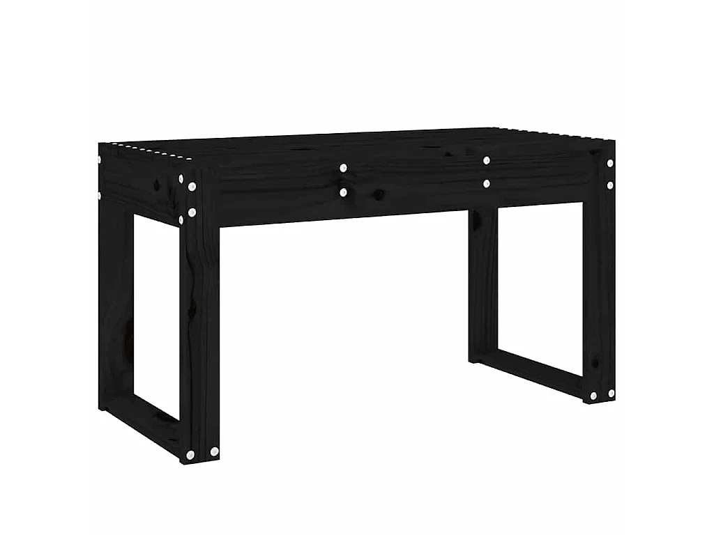 Panca da Giardino Nera 80x38x45 cm in Legno Massello di Pino