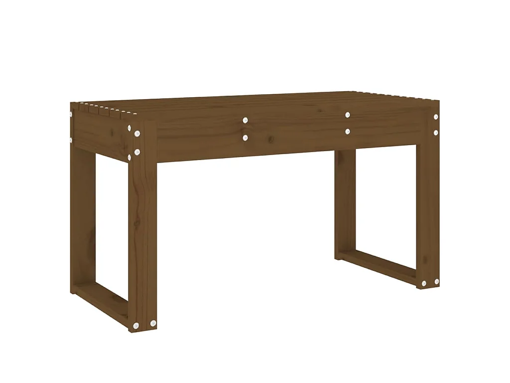 Banc de jardin marron miel 80x38x45 cm bois de pin massif