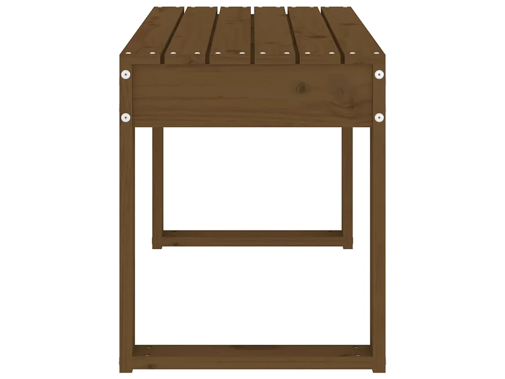 Banc de jardin marron miel 80x38x45 cm bois de pin massif