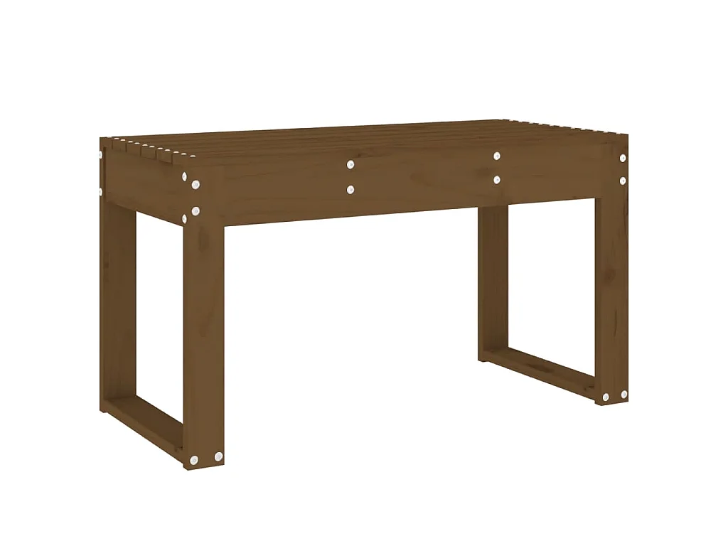 Banc de jardin marron miel 80x38x45 cm bois de pin massif