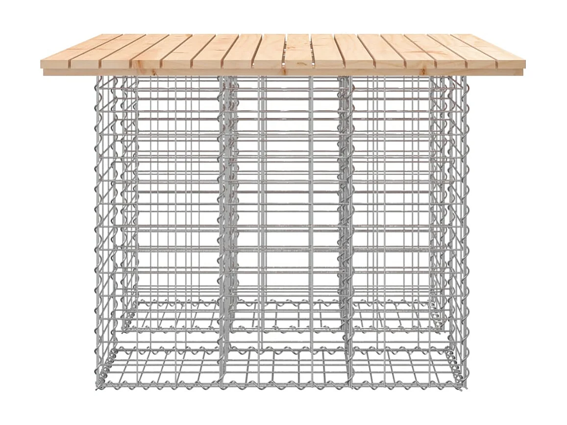 Table de jardin Gabion Design 100x102x72 cm Bois massif Pin