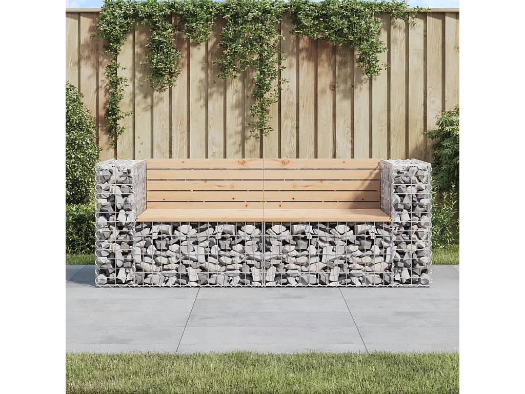 Tuinbank schanskorfontwerp 184x71x65,5 cm massief grenenhout