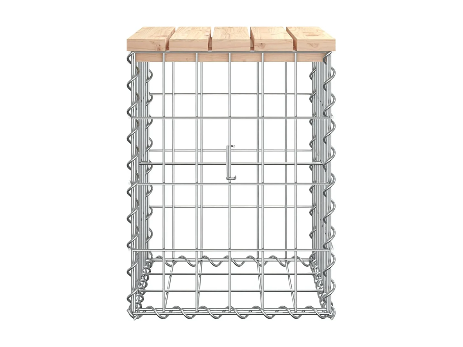 Banc de jardin design de gabion 33x31x42 cm bois massif de pin