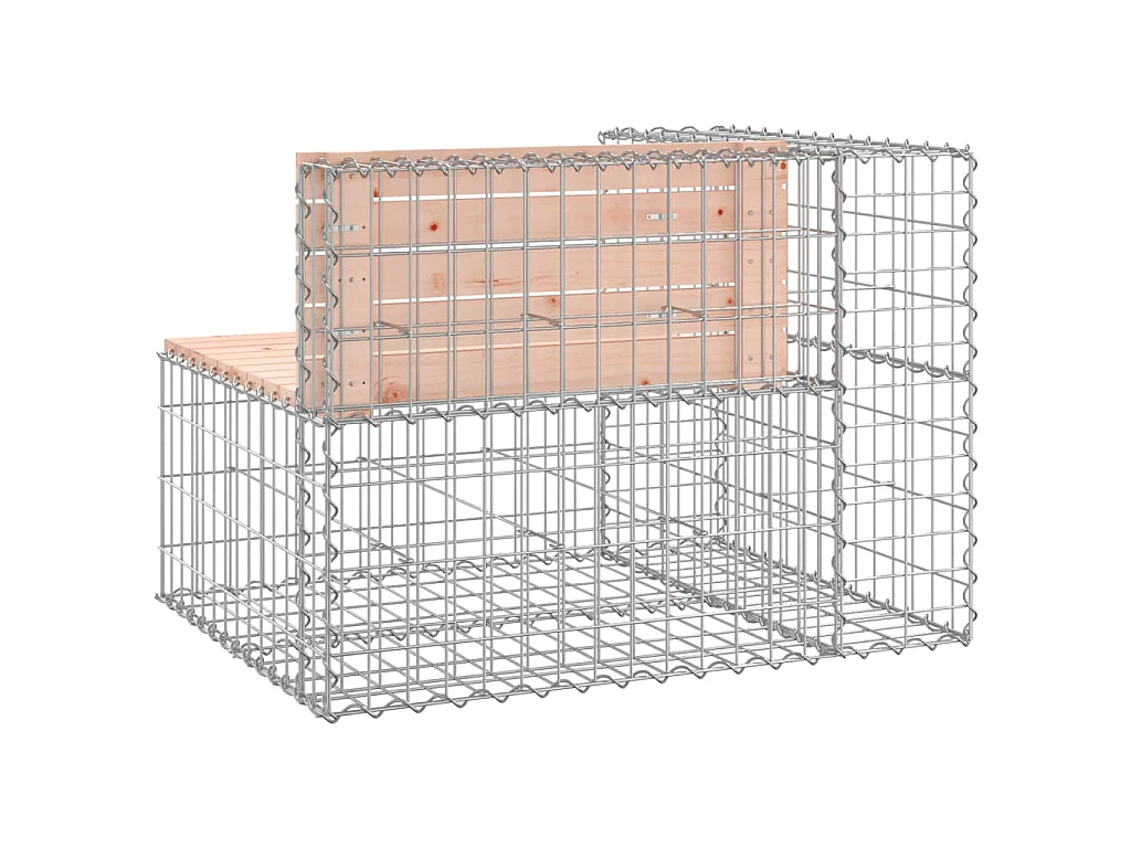 Banc jardin design gabion 92x71x65,5 cm bois massif de douglas