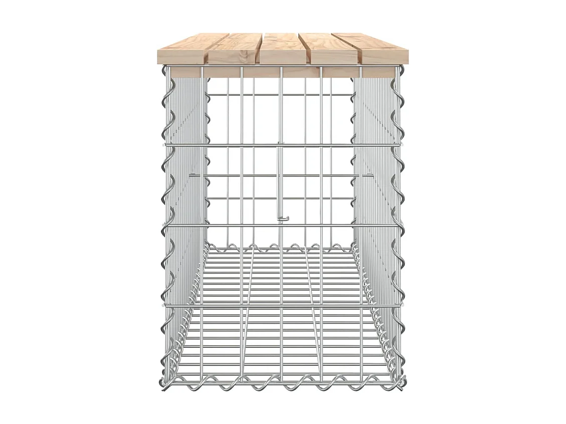 Banc de jardin design de gabion 103x31,5x42 bois massif de pin
