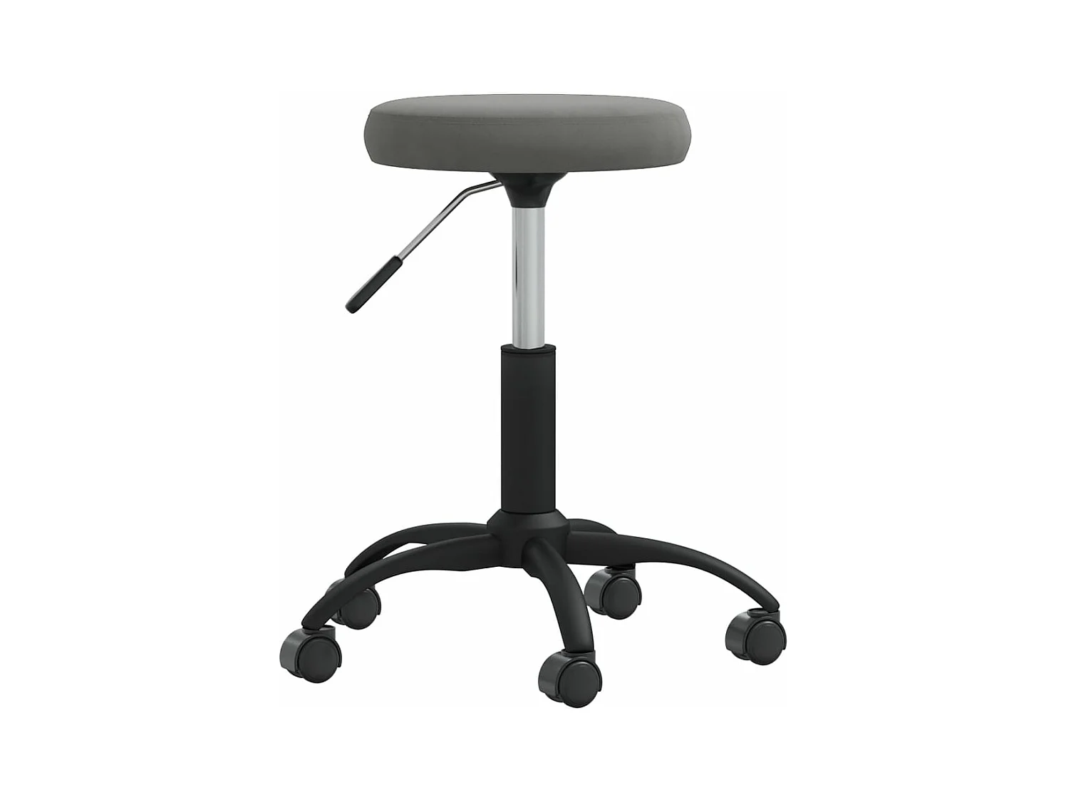 Chaise pivotante de bureau Gris foncé Velours