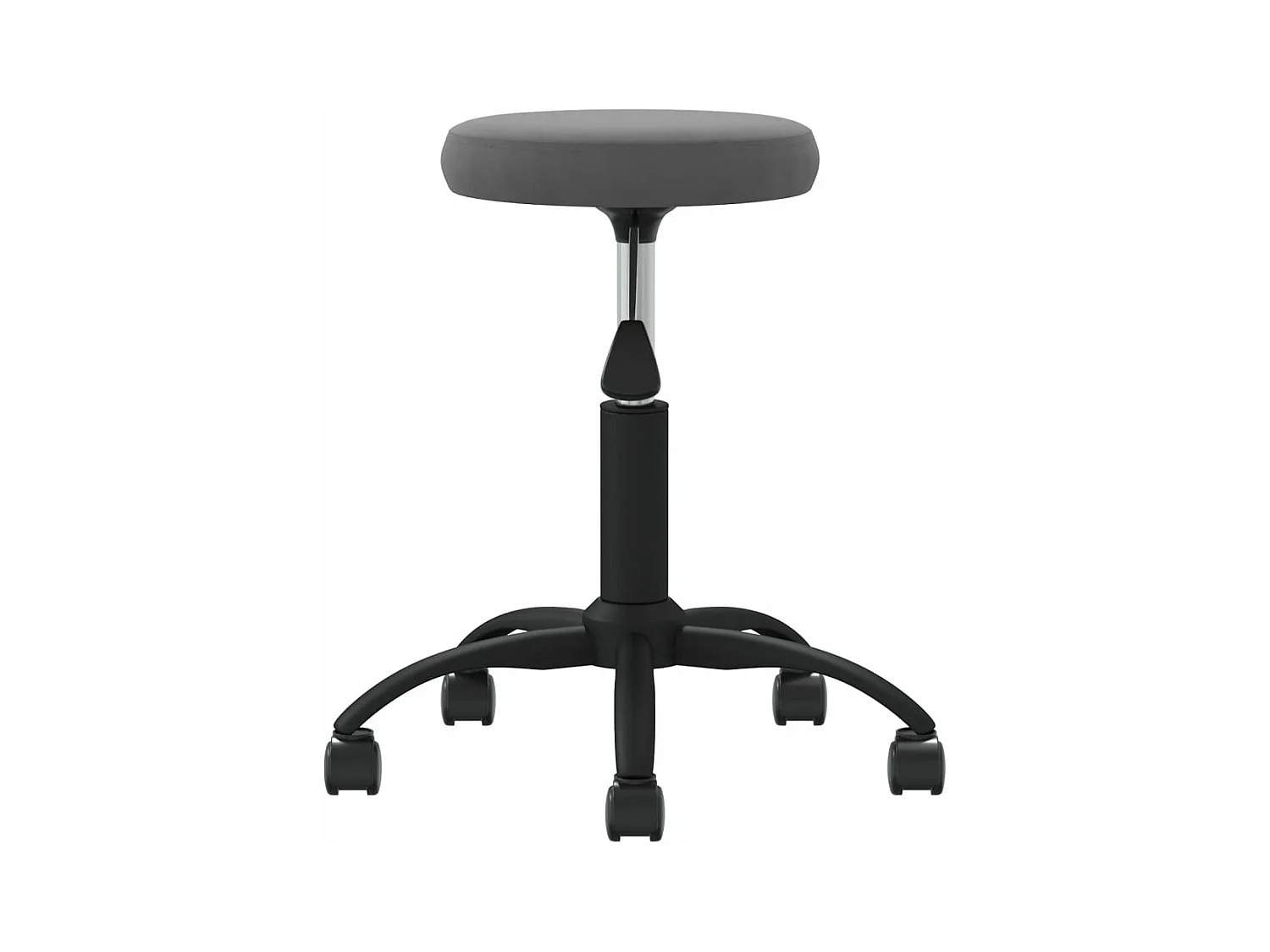 Chaise pivotante de bureau Gris foncé Velours