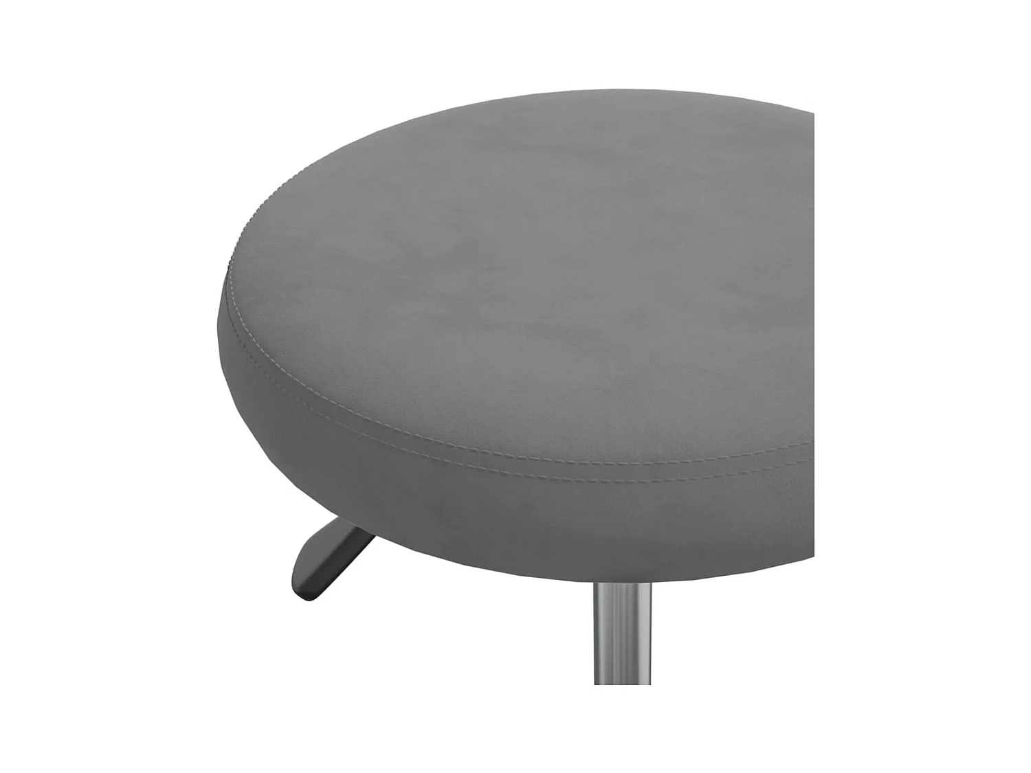 Chaise pivotante de bureau Gris foncé Velours