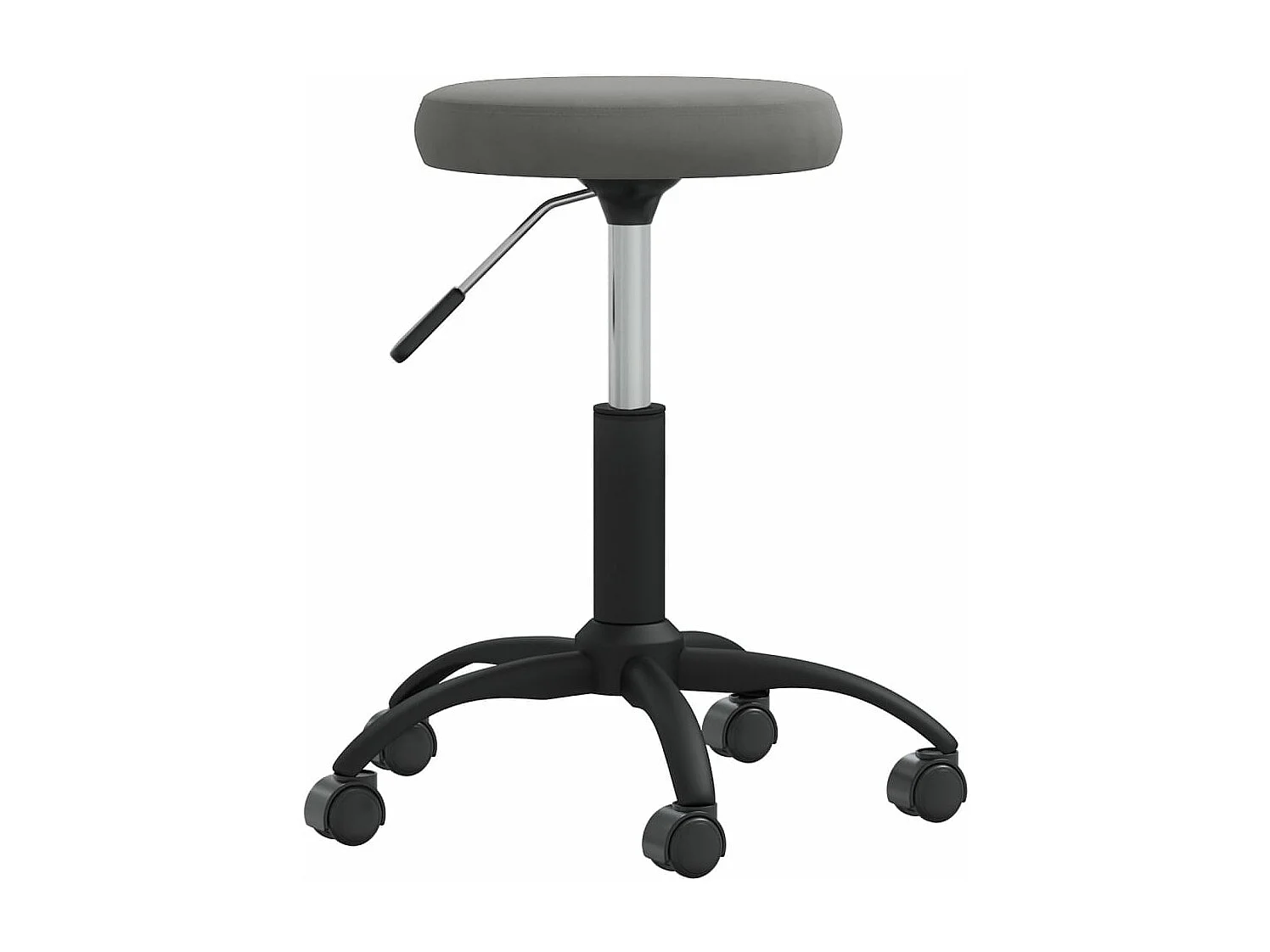 Chaise pivotante de bureau Gris foncé Velours