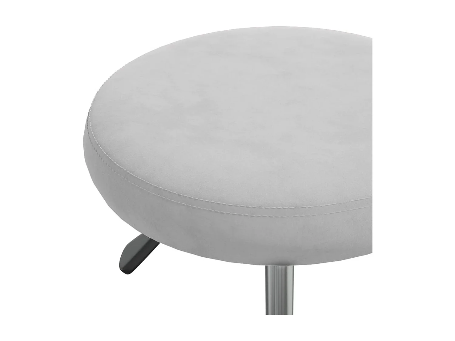Silla de oficina giratoria de terciopelo gris claro