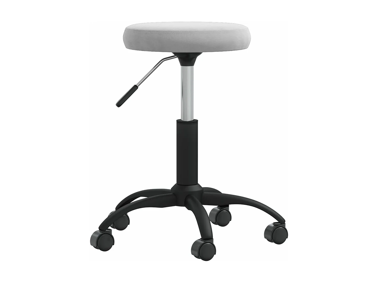 Chaise pivotante de bureau Gris clair Velours